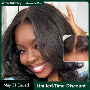 [Summer Essential] Wiggins Hair 220% Density With Drawstring Glueless Layered Cut Yaki Straight Bob Wig 7*5 Lace Closure Wigs Human Hair Ready To Go And 13*4 Lace Front Wig Pre Cut Lace Pre Plucked Beginner Friendly #tiktokshopmemorialday