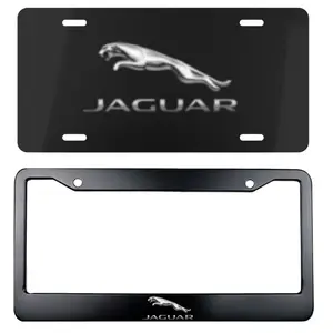 JAGUAR License Plate & Plate Frame Car Decor Accessories US Market Unique Personalized Design Enhances Aesthetic Appeal Easy Install