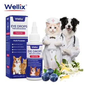 Wellix PET Dog Eye Drops, Eye Drops for Dogs&Cats, Dog Eye Infection Treatment to Soothe Eye Allergy, Soothe Dry Eyes Pink Eyes, Dog Tear Stain Cleaner-60ml