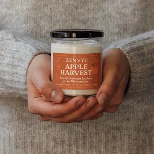 Zenvyu Apple Harvest Scented Candle - Fragrant Home Decor for Aromatic Ambiance