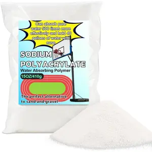 RAINFLOW 15OZ Water Absorbing Polymer - Sodium Polyacrylate Alternative to Sand for Basketball Hoop Bases,Sign,Soil Moist Water Crystals,Sand Bags for Umbrella Base Eco Gel for Camping Toilet