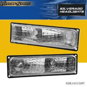 Fit For 1988-1998 Silverado Pickup Bumper Parking Lights Pair Turn Signal Lamp