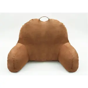 Microsuede Bedrest Pillow - Brown - Bed Rest Reading Pillow