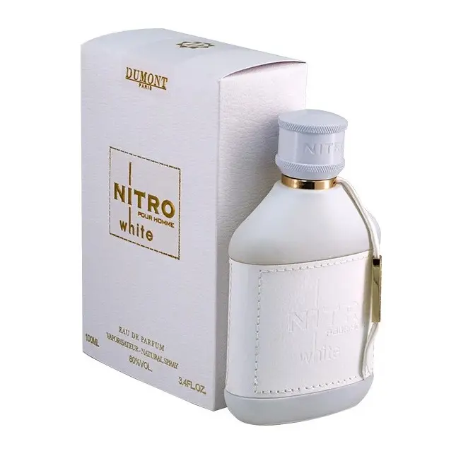 Dumont Nitro White EDP for Men, Woody Fragrance with Amber, Leather & Vanilla, Long-Lasting Daily Wear Cologne for Adults, 3.4 fl oz, Fragrances, Perfumes