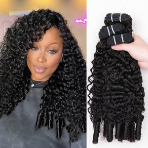 Msgem Hair 15A Burmese Curly Bundles Raw Human Hair Material 100% Unprocessed Human Hair Deep Pixie Curly Wave Extensions 1Pcs Lot 3 Pcs Lot 4Pcs Lot Burmese Curly