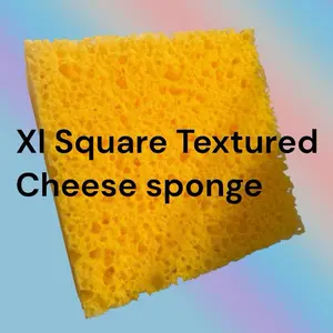 XL Square Textured Scrubber Sponge - Eco-Friendly Multi-Surface Cleaning Sponge, New-Size ASMR-Use Option, Ideal Gift for Home & Car Cleaning Products