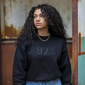 I'm With The 92 Percent, African American Embroidered Sweatshirt, Standing On Business Hoodie, Empowering Women’s, 92 percent, Strong Women