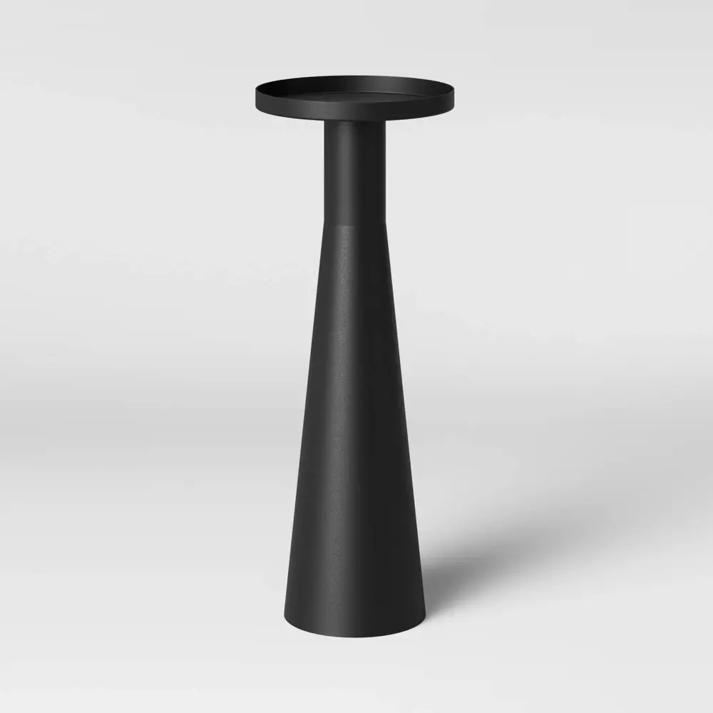 Alester Round Smooth Metal Drink Table Black - Project 62