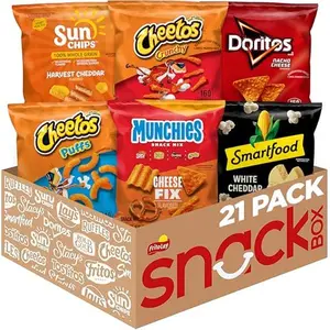 Frito-Lay Cheesy Mix Variety Pack 21 Pack Includes Cheetos Cheddar SunChips Harvest Doritos Nacho Cheese & More Snack Box