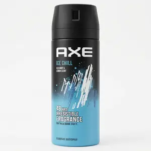 AXE Ice Chill Scented Lightweight Body Spray Deodorant - 150ml/5.08oz Iced Mint & Lemon Aroma, 48-Hour Protection, Daily Body Care summerwins