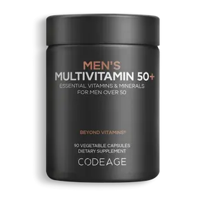 Codeage Men's Daily Multivitamin 50+ - Essential Vitamins & Minerals for Men Over 50 - 90 Capsules - Vegan, Non-GMO, Gluten-Free