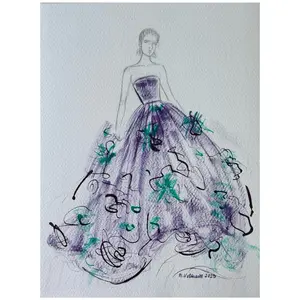 Ink Fashion Illustration by Natalia Votinova 9x12 - Original Artwork – Signed