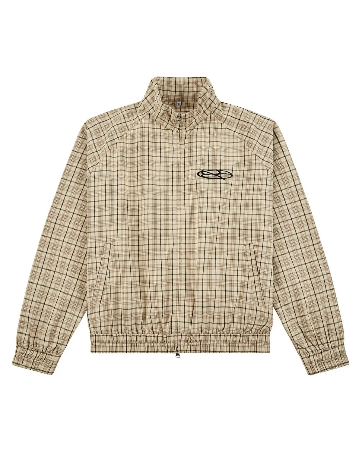 Boredom Kills Lounge Plaid Track Jacket Khaki