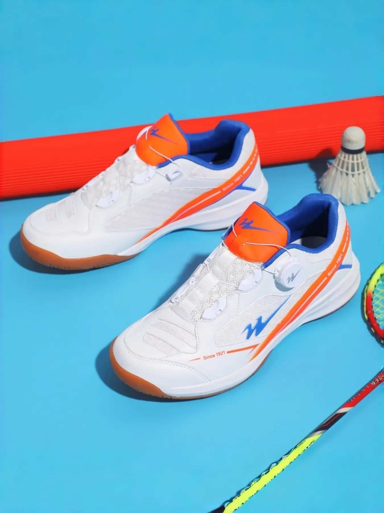 Professional Badminton Shoes High Elastic Midsole Rotary Buckle Design Rubber Outsole Lightweight Breathable Anti-Slip Support For Training & Competition