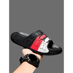 (New)Men's Colorblock Slides, Trending Sandals, Casual Comfortable Non-slip Slides for Indoor Outdoor Wear, Breathable Comfortable Sports Slides for Daily Wear, Men's Shoes, Shoes for Men