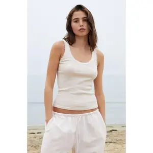 John Galt Women's Pink Ronnie Lace Tank Top