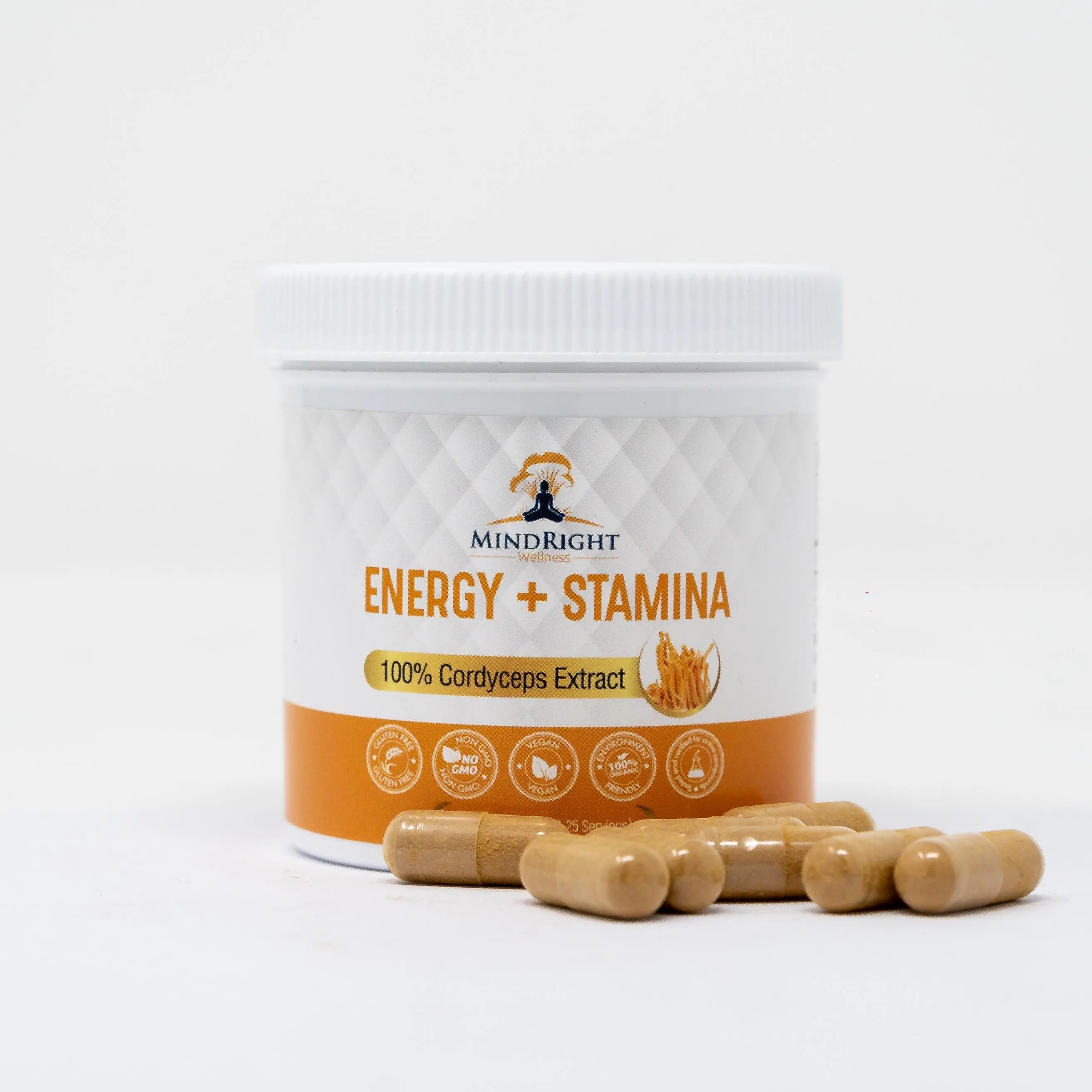 MindRight Cordyceps Extract Capsules or Powder