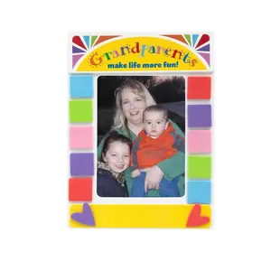 5" x 6 3/4" Grandparents Day Picture Frame Magnet Foam Craft Kits - Makes 12