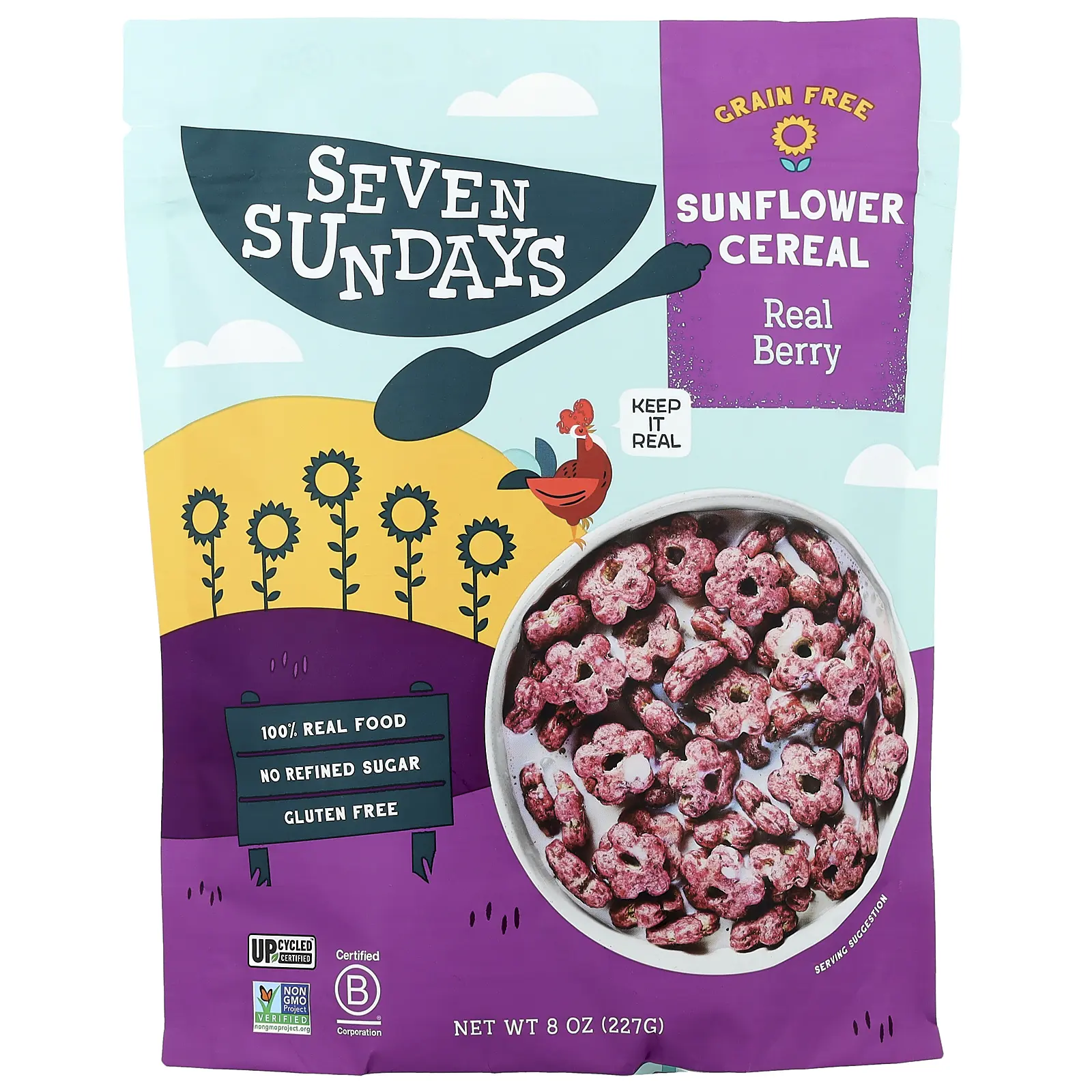 Seven Sundays Sunflower Cereal, Real Berry, 8 oz (227 g)