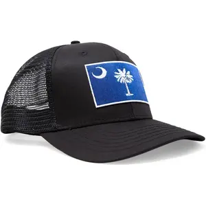International Tie State Hat for Men and Women Adjustable Snapback Trucker Baseball Cap with Embroidered South Carolina Flag Patch Madison Wisconsin