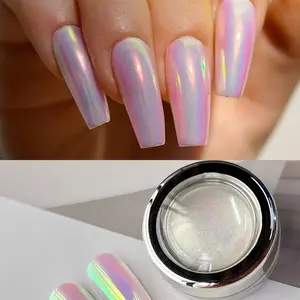 Aurora Color Changing Nail Powder, Neon DIY Nail Art Decor, Optical Illusion Nail Powder, 0.3g Piece, Manicure Supplies