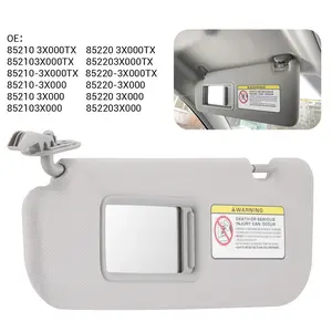 Gray Left Driver Side Sun Visor with Makeup Mirror Fits Hyundai Elantra 2011-2016 OEM 852103X000TX