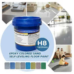 Epoxy Floor Paint Anti-Fouling  Waterproof and Wear-Resistant Epoxy Color Sand Paint Hardening Rapidly