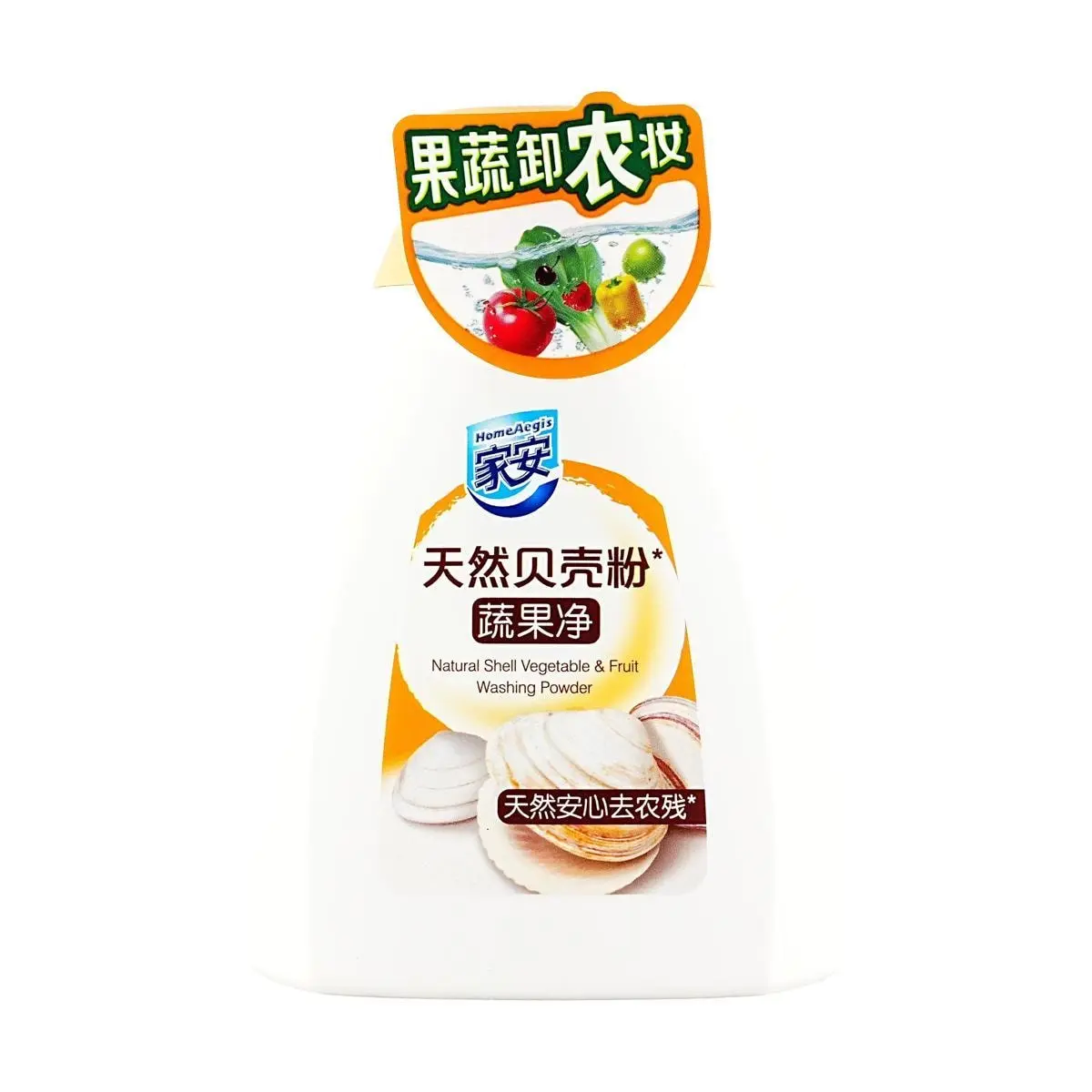 JiaAn Natural Shell Powder for Fruits & Vegetables - 100g, Efficiently Removes Pesticide Residues, Gentle on Hands, Food Grade Cleaner