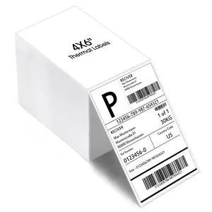 4x6 Thermal Labels Fanfold Direct Shipping Label with Perforated and Strong Adhesive Mailing Stickers Paper Thermal Printer Sticker for Most Printer Shipping Supplies