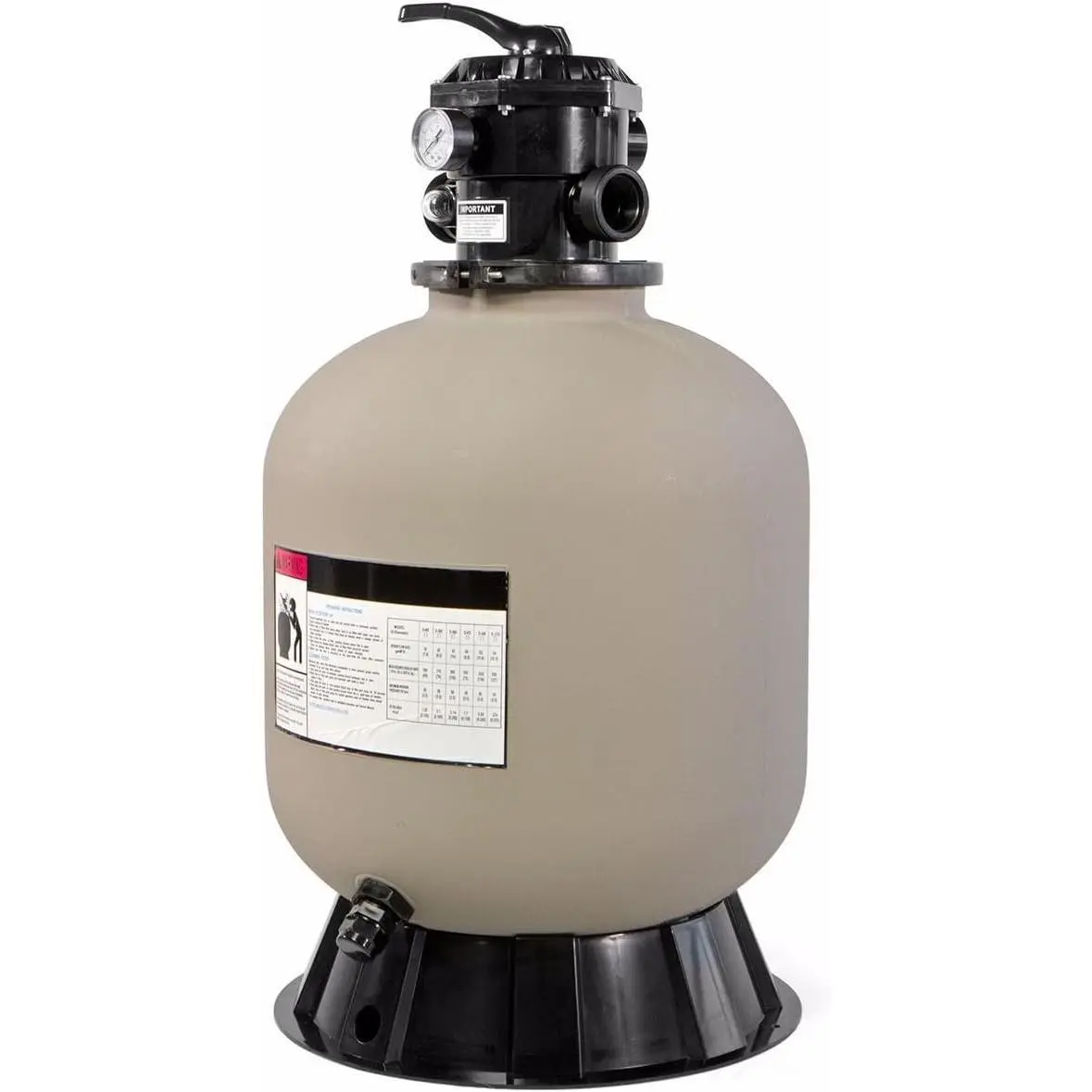 XtremepowerUS 19" InGround Above Pool Sand Filter System For Swimming Pool Up To 24,000 Gallons, Pool Accessories, Swimming Pool Accessories