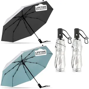UPF 50+ UV Umbrellas for Sun Protection 41 Inch,Large Automatic Umbrellas for Rain Windproof, Compact Folding UV Blocking for Beach, Golf, Hiking & Daily Use