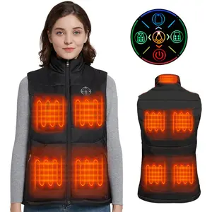 Heating Vest, Heated Vest for Hiking, Electric Heated Vest for Skiing, Nine-Zone Down-Filled Heated Jacket