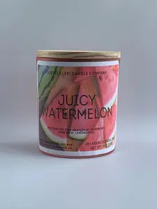 Juicy Watermelon Natural Soy Wax Candle, Scented Candle, Aromatherapy Candle
