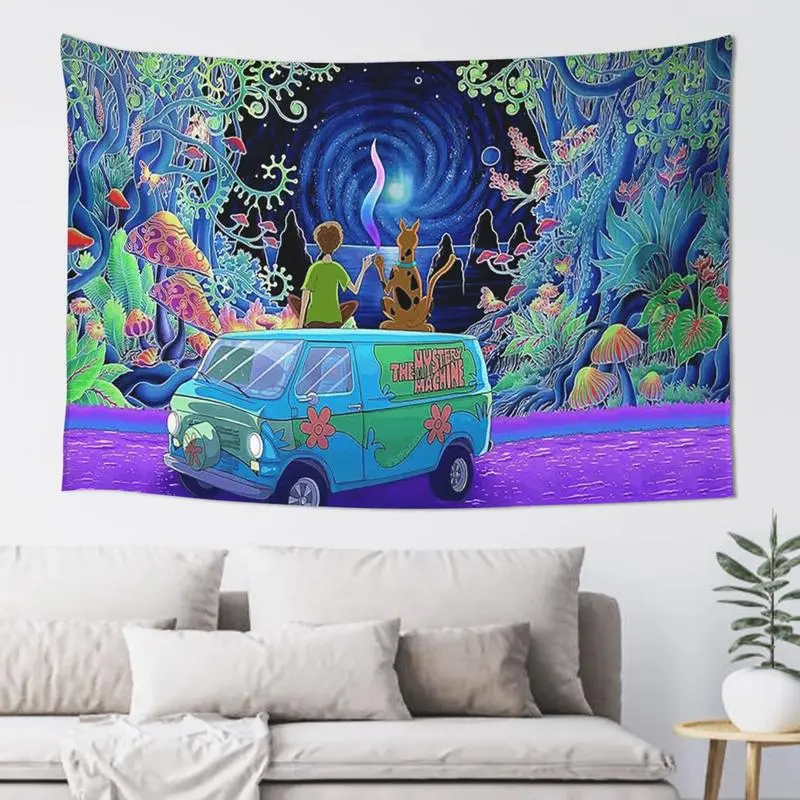 Scooby-Doo Sky Tapestry Decor Wall Hanging Art Tapestries Mural Banner For Bedroom Livingroom Dormitory