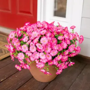 20pcs Outdoor Decorative Flowers, Silk Fake Trumpet Vines, Suitable for Garden Pots, Hanging Baskets, Porch, Balcony, Indoor Home Decoration