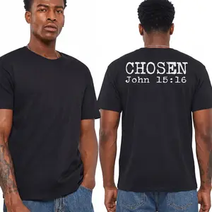 Chosen John 1516 Simple Christian Faith T-Shirt - Minimalist Bible Verse Graphic Tee - Aesthetic Religious Scripture Tee - Cute Church Gift for Women