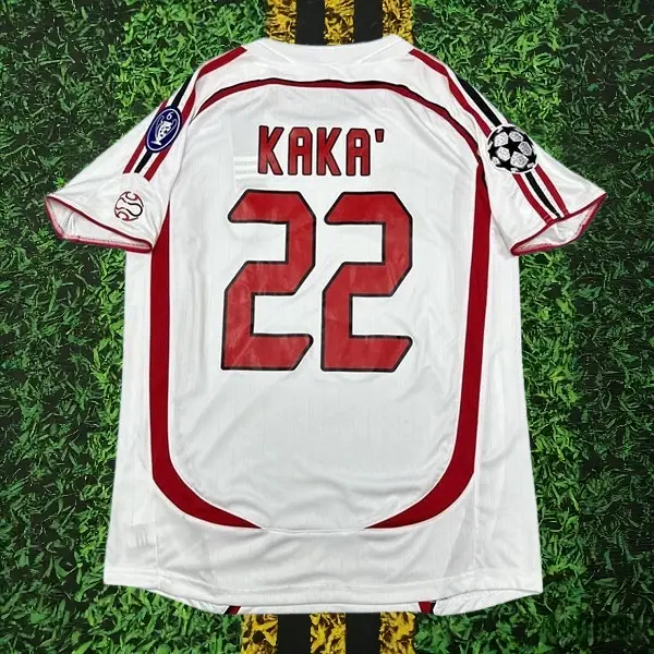 0607 Away Retro White No.22 Kaka Short Sleeved Soccer Jersey