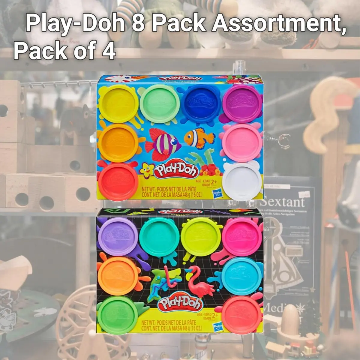 Hasbro Play-Doh Unisex Modeling Clay 8-Pack Assortment - 4 Total Packs, 2-oz Airtight Containers, Bright Colors, Non-Toxic Compound, Creative Toy to Brighten Up Playtime for Kids Ages 2+