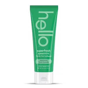 hello superfresh spearmint fluoride free toothpaste