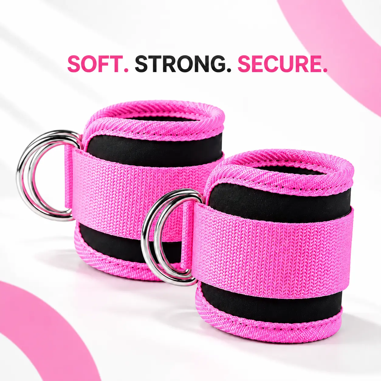 2pcs Ankle Straps - Gym Equipment for Leg & Hip Strength Training, Safety & Stability Protective Gear, Portable Home & Outdoor Workout Accessories for Men & Women
