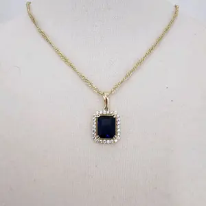 (AB # 21 BX #33)   elegant pendant and chain 2 colors available 14k Goldplated