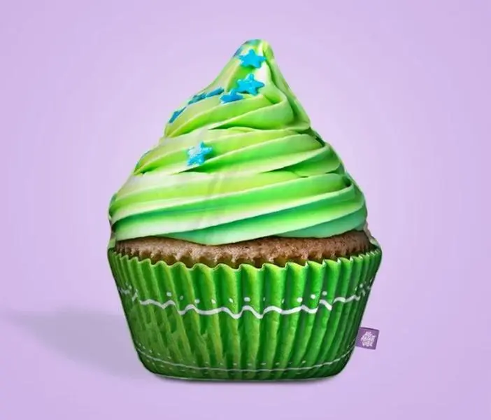 Green Cupcake Pillow | All About Vibe – Cute 3D Cupcake Throw Pillow | Sweet Aesthetic Room Decor & Foodie Gift | Soft & Huggable, Made in USA
