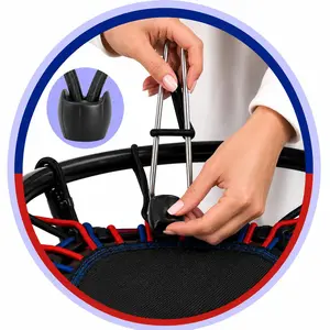 THE ORIGINAL BUNGEE COMPANY – Made in USA Premium Fitness Trampoline Replacement Bungee Cords with Installation Tool – Heavy Duty Elastic Rebound Rope Set