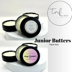 TNF By Ariel Junior Travel Size Body Butters for Men & Women- Handcrafted Shea Butter for Nourishing Hydrating & Protecting Skin with Our Various Scent Options
