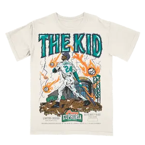 Ken Griffey Jr. "The Kid" Vintage Baseball Tee, Retro 90s Mariners Graphic T-Shirt, Oversized Washed Cotton, MLB Legend Fan Shirt, Streetwear for Men Women