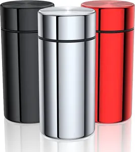 Storage Jar Portable Aluminum 3-Pack Airtight Smell Proof Metal Bottle Multipurpose Container Coffee & Teas Herb & Spice Screw Top Lid Lock Odor