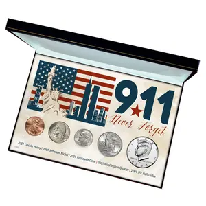 9-11 Never Forget Coin Collection in Display Bo x