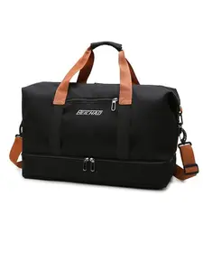 Lightweight High-Quality Extra Large Capacity Travel Duffel Bag | Dry & Wet Separation, Spacious Multi-Compartment Handbag with Multiple Pockets for Organized Travel, Gym, Sports & Outdoor Activities, Sturdy Zipper Closure, Sporty Design