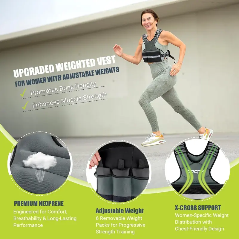 Gilet Lesté Réglable – Pour Running Et Musculation – Poids 950g, Taille Unique, Neuf