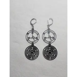 Hekate Lilith sigil earrings